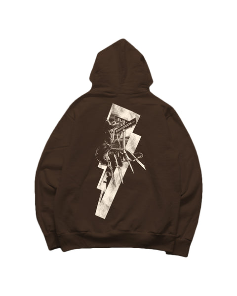 FOLLOW YOUR NIGHTMARE HOODIE - BROWN